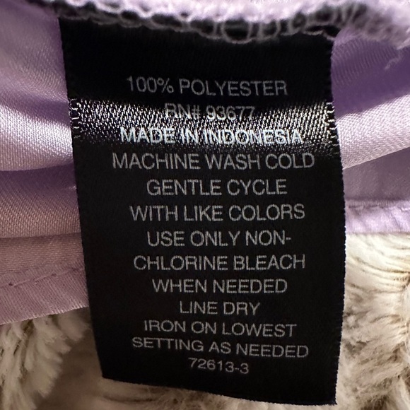 Worthington Lavender Purple Sleeveless High Neck Tiered Lace Blouse - Picture 4 of 9